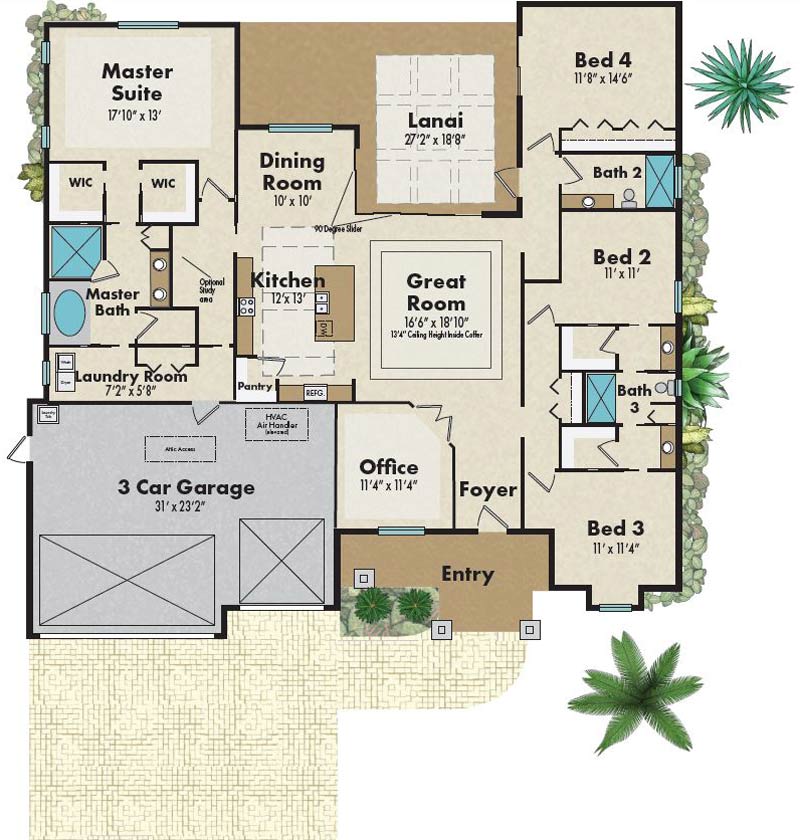 The Sabal Palm Deluxe Floorplan - Capitol Homes